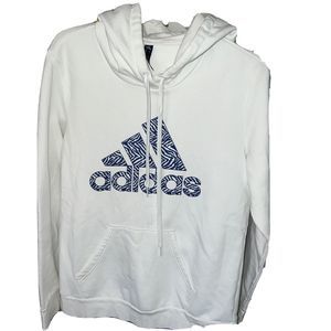 Women's Adidas BOS Zebra White Hoodie Soft Cotton size L‎